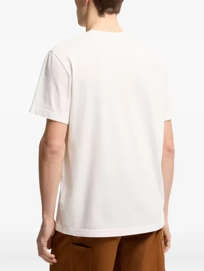 Moncler Short Sleeve Jersey T Shirt Tricolor Collar In Multi