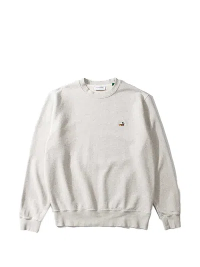 Edmmond Studios Duck-patch Sweatshirt In White