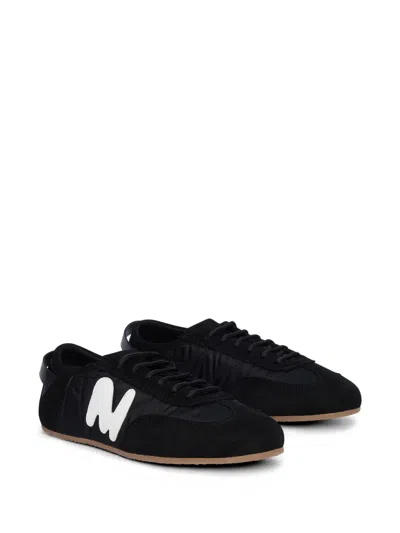 Msgm Logo Sneakers In Black