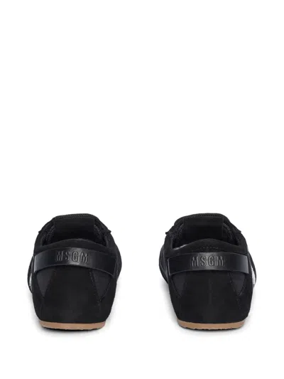 Msgm Logo Sneakers In Black