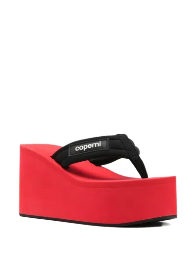 Coperni Platform Flip-flops In Red