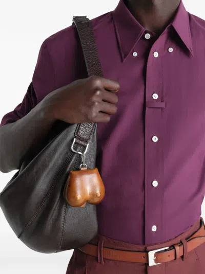 Lemaire Carlos Leather Keyring In Pattern