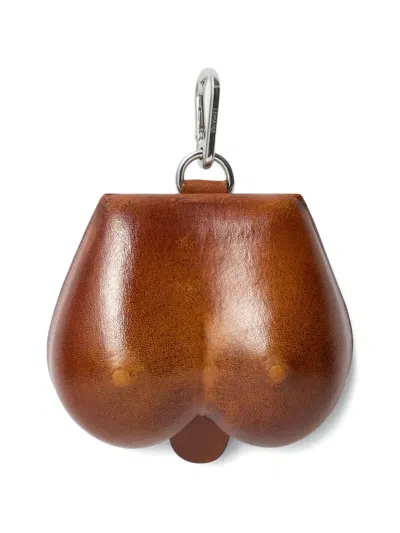 Lemaire Carlos Leather Keyring In Pattern
