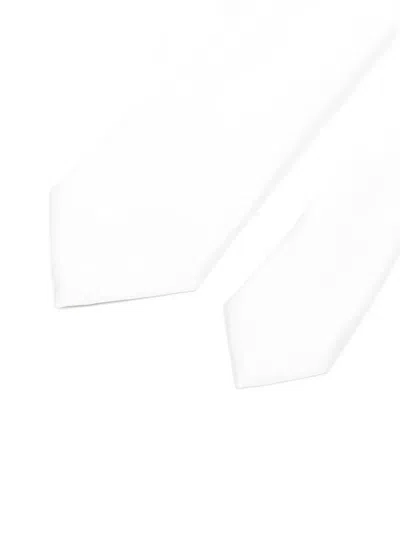 Zegna Silk Tie In White