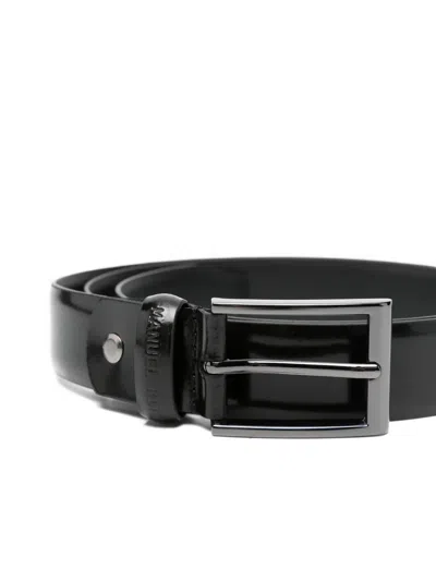 Manuel Ritz Textured Belt In Black