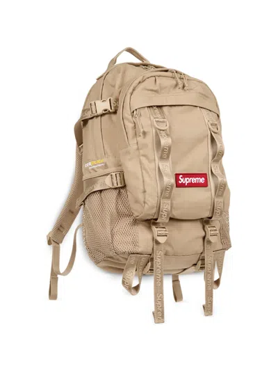 Supreme Logo-detail Backpack In Neutral