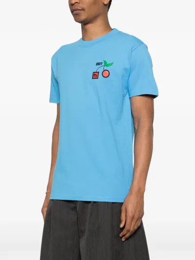 Obey Graphic T-shirt In Blue