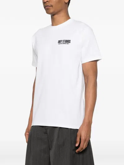 Obey Studios Graphic T-shirt In White