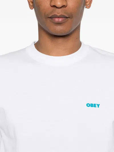 Obey Logo T-shirt In White