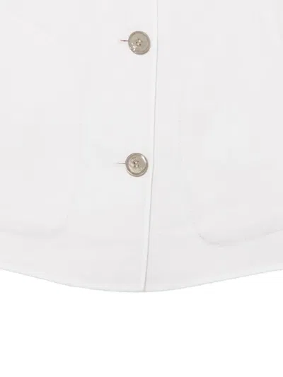 Moorer Buttoned Wool Jacket In White