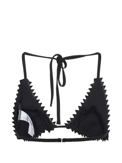 Jacquemus Triangle Bikini Top Le Haut De Maillot In Black