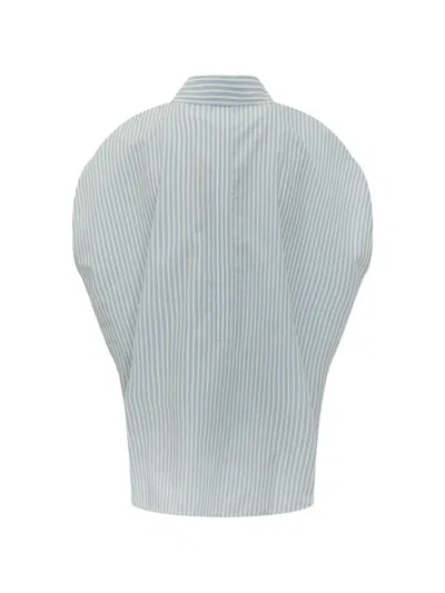 Woolrich Buttoned Striped Shirt In Blue