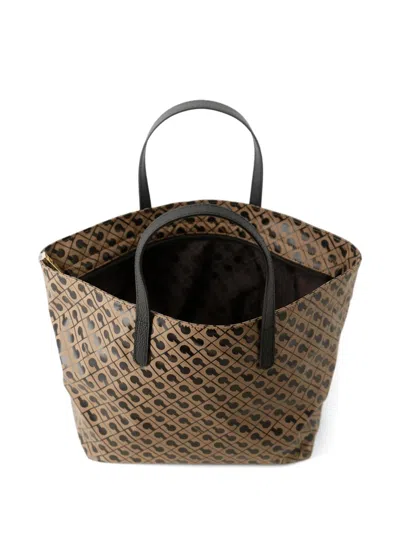 Gherardini Patterned Handle Tote Bag In Neutral