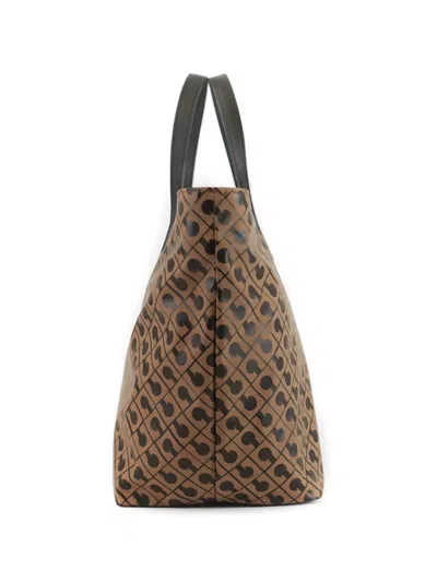Gherardini Patterned Handle Tote Bag In Neutral