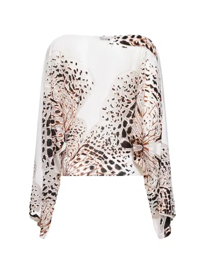Blumarine Patterned Sweater In White