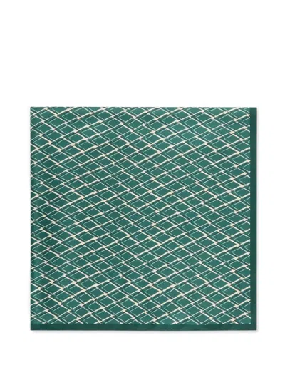 Slowear Patterned Scarf In Green