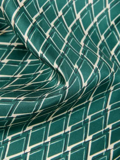 Slowear Patterned Scarf In Green