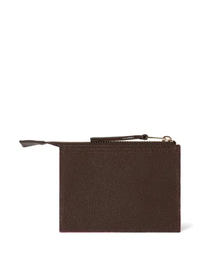 Paul Smith Concertina Leather Layered Card Holder In Orange