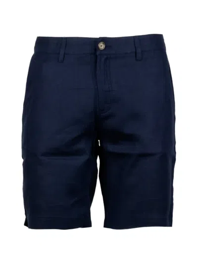 Colmar Button Shorts In Blue
