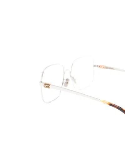 Miu Miu Square-frame Glasses In Silver