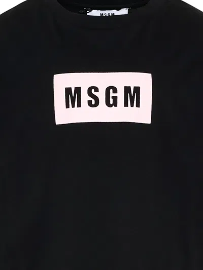 Msgm Logo T-shirt In Black