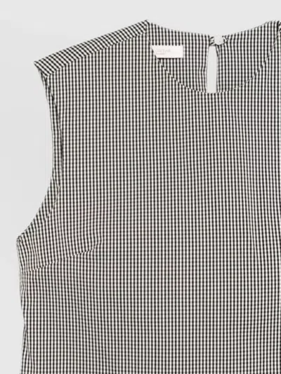 Incotex Edith Sleeveless Top Check Pattern Back In Gray