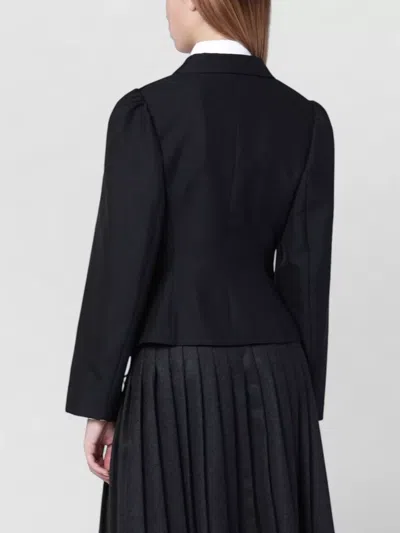 Namacheko Jacket Button Detailing Notched Lapels Structured Shoulders In Black