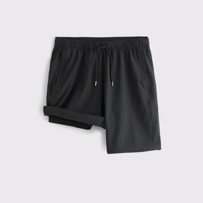 Abercrombie & Fitch Ypb Motiontek Athletic Fit Unlined Training Short In Black