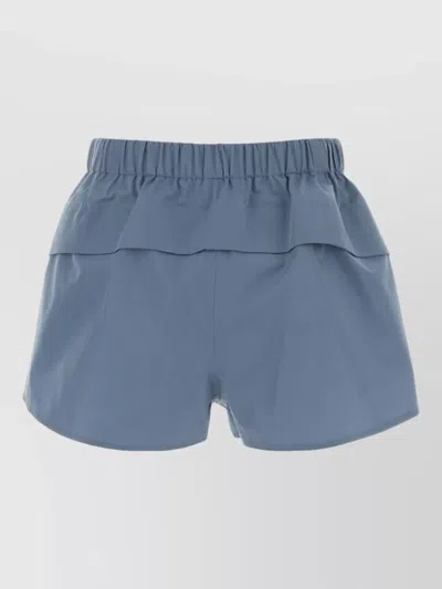 Prada Technical Canvas Shorts In Blue