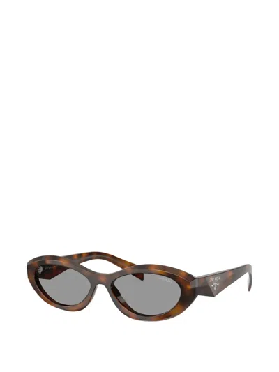 Prada Full Frame Sunglasses In Brown