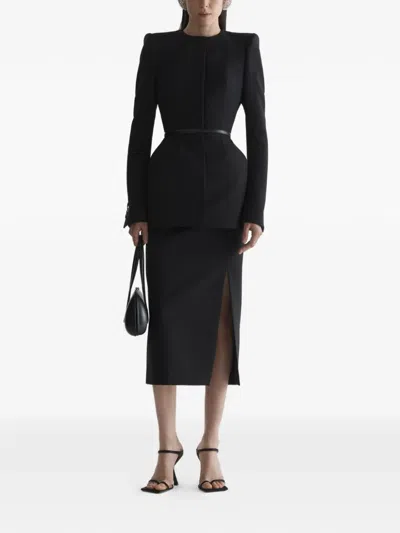 Mugler Single-breasted Jacket In Black