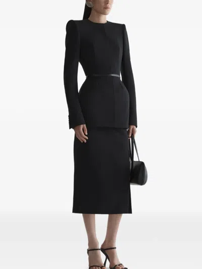 Mugler Single-breasted Jacket In Black