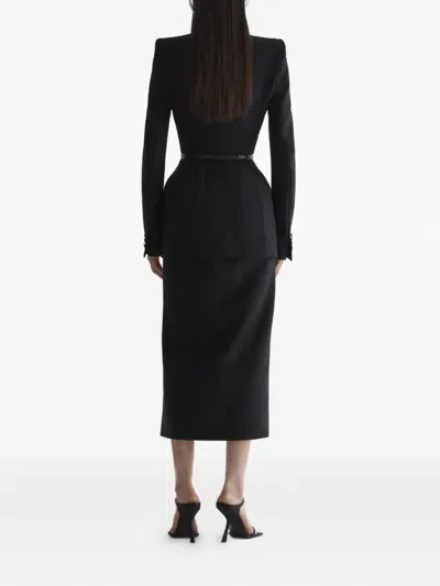 Mugler Single-breasted Jacket In Black
