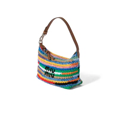 Miu Miu Crochet Pouch In Multi