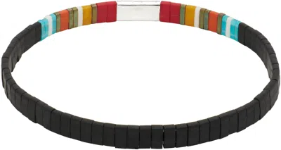 Paul Smith Stripe Flat Bead Bracelet In Multi