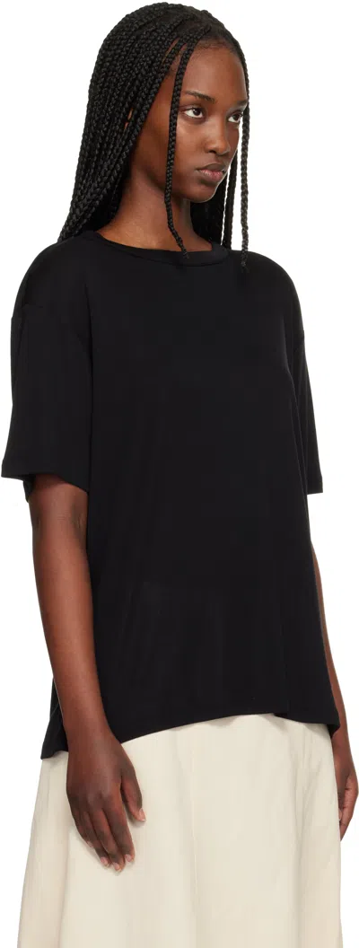 Studio Nicholson Black Rond T-shirt In Black