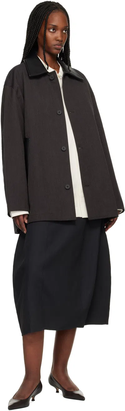 Studio Nicholson Long Sleeve Jacket In Brown