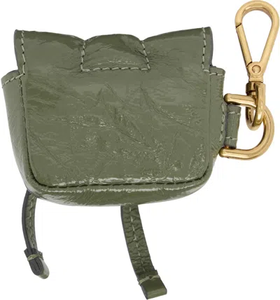 Acne Studios Khaki Multipocket Headphone Case In Green