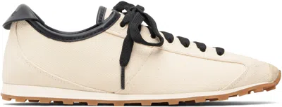 Jacquemus Les Tennis Leather-trimmed Canvas Sneakers In Neutral