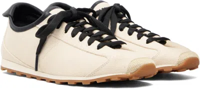 Jacquemus Les Tennis Leather-trimmed Canvas Sneakers In Neutral