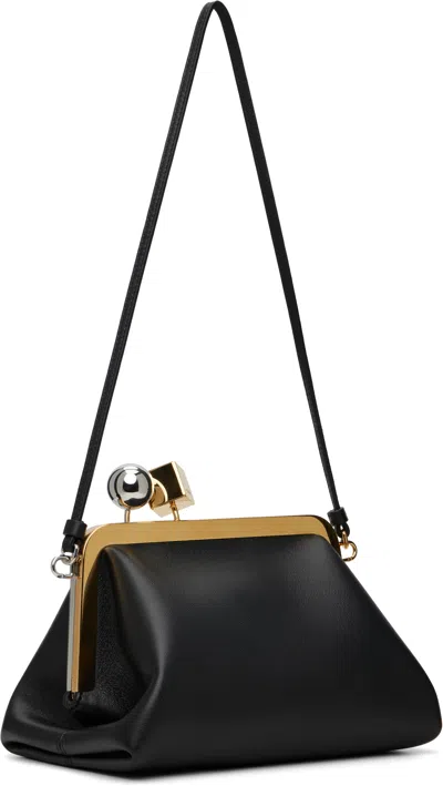 Jacquemus Le Berlingot Black Crossbody Bag With Removable Strap In Leather For Women