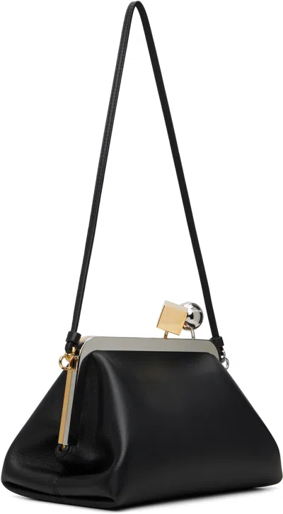 Jacquemus Le Berlingot Black Crossbody Bag With Removable Strap In Leather For Women