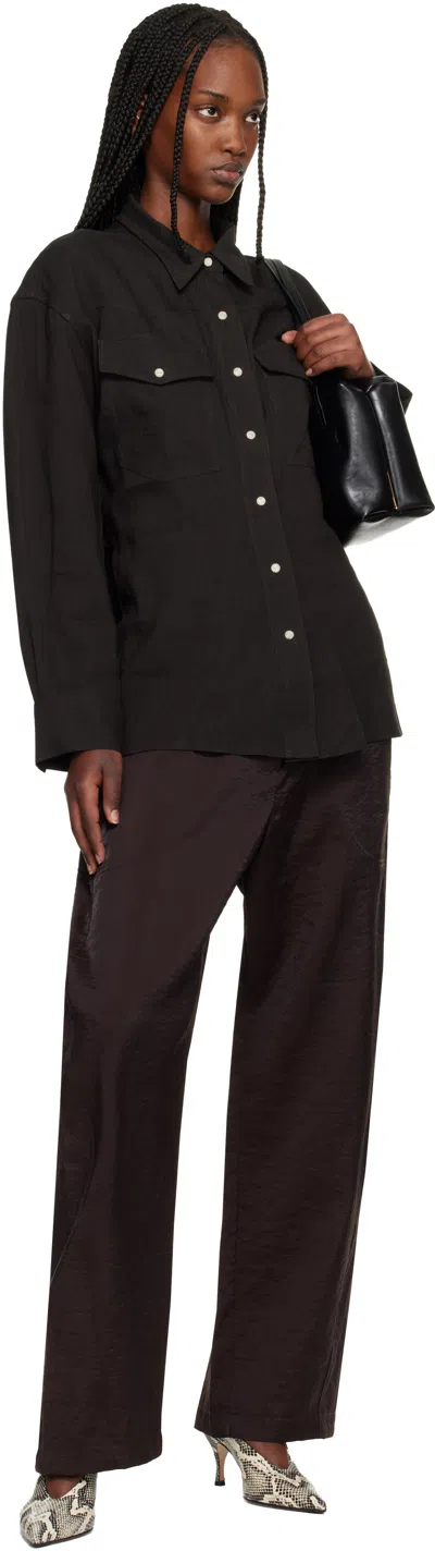 Studio Nicholson Buttoned Pocket Shirt In Black