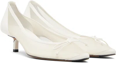 Jacquemus White 'the Low Turni' Heels In White