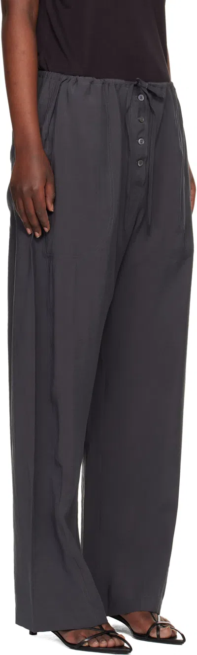 Studio Nicholson Hera Button Trousers In Black