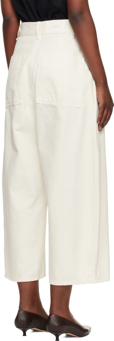 Studio Nicholson Off-white Chalco Jeans In Neutral