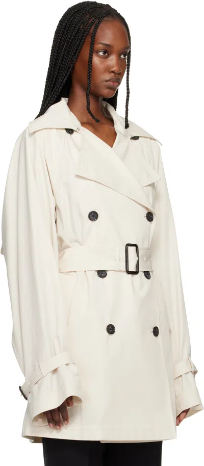 Totême Off-white Washed Cotton Trench Coat In Neutral