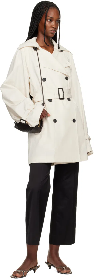 Totême Off-white Washed Cotton Trench Coat In Neutral
