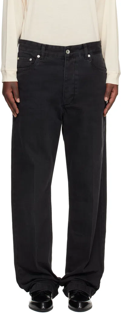 Studio Nicholson Barra Straight-leg Jeans In Black