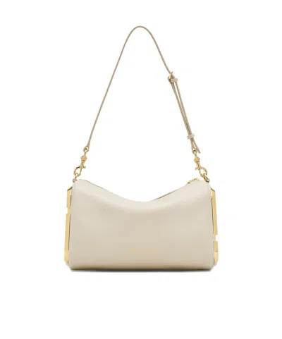 Marc Jacobs Leather Shoulder Bag Adjustable Detachable Strap In Neutral
